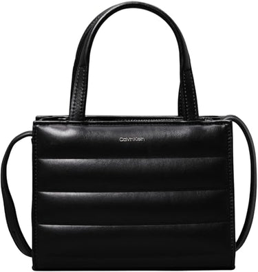 Calvin Klein LINE QUILT MINI TOTE Tragetasche Damen, Schwarz (Ck Black), O im Sale